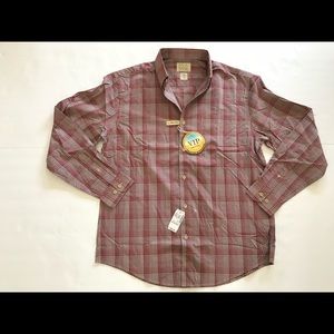 NWT Jos A Bank VIP Mens Red Button Shirt Size Med.